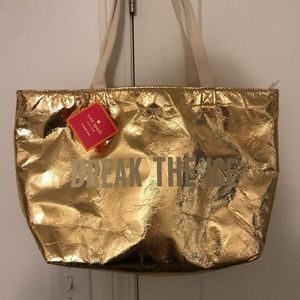 NWT Kate Spade Cooler Tote Bag Gold